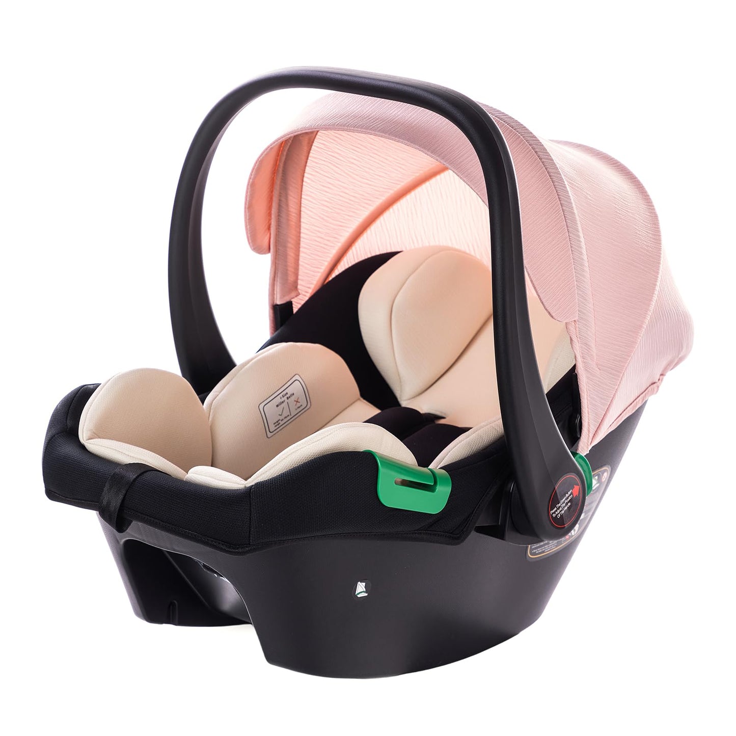 Stroller 3 in 1 Travel System Aluminium Frame High Landscape Combined Strollers Lightweight Folding Pram for Newborns Toddlers 0-36 Months from Birth Aluminium Pushchair (D2/Pink, H2-D)