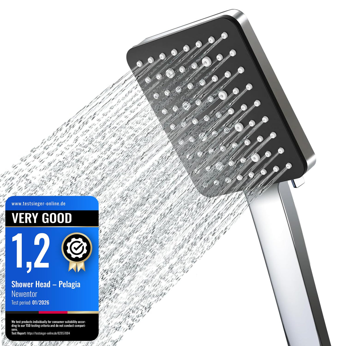 High Pressure Shower Head, Power Shower Head with 6 Modes