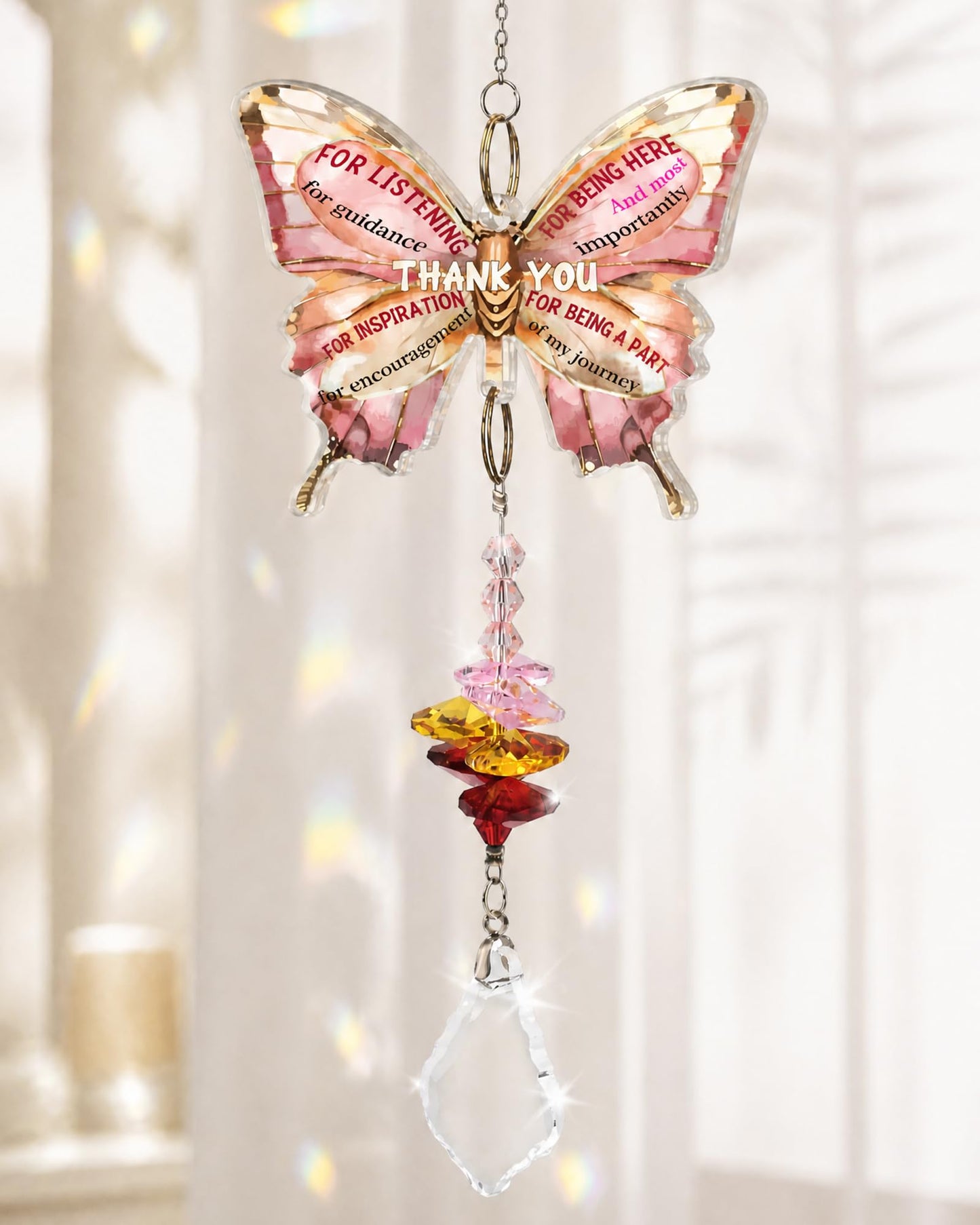 Teacher Gifts for Women, Acrylic Hanging Decoration Thank You Teacher Gifts, Appreciation Gift for Teacher Mentor, Perfect for Teachers Day, Christmas, Birthday,End of The Year