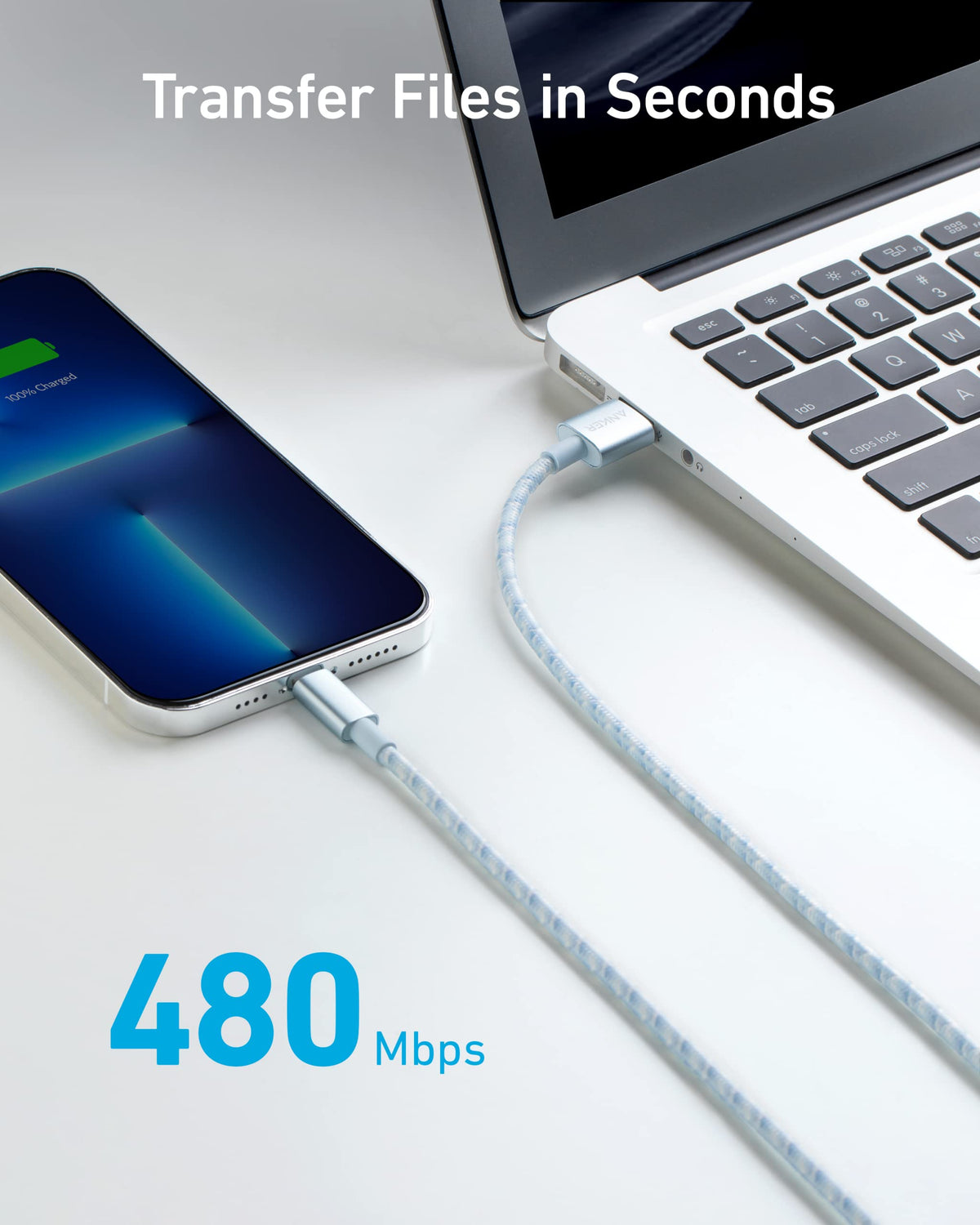 Anker USB A to Lightning Cable,MFi Certified(1.8m, 1Pack, Black)