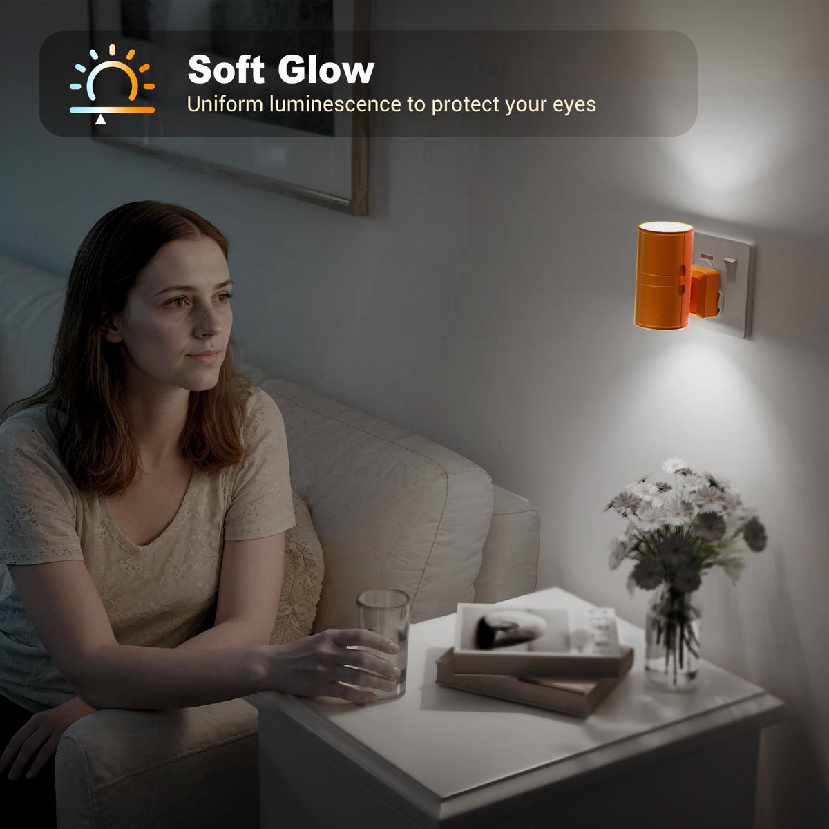 JandCase Night Light, Night Light Plug in Wall with Dusk to Dawn Sensor