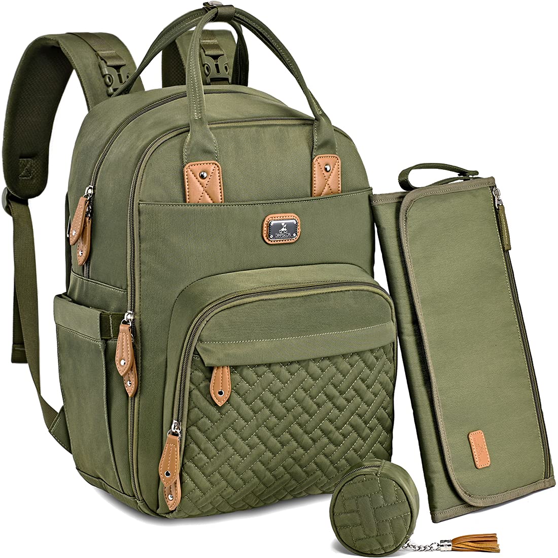 Dikaslon Baby Changing Bags Backpack, Large Baby Bag, 19 Pockets, Outdoors