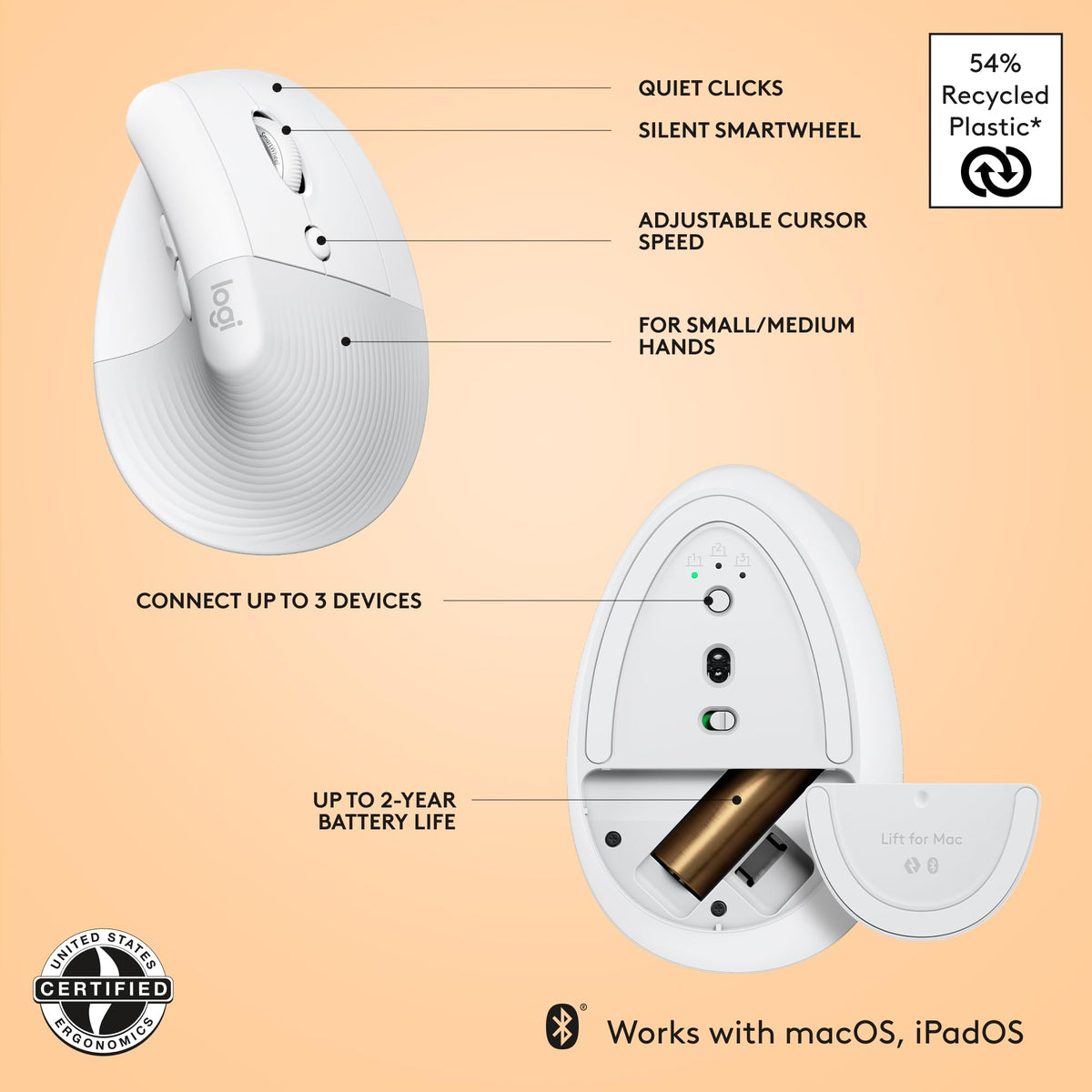 Logitech Wave Keys & Lift Vertical Mouse