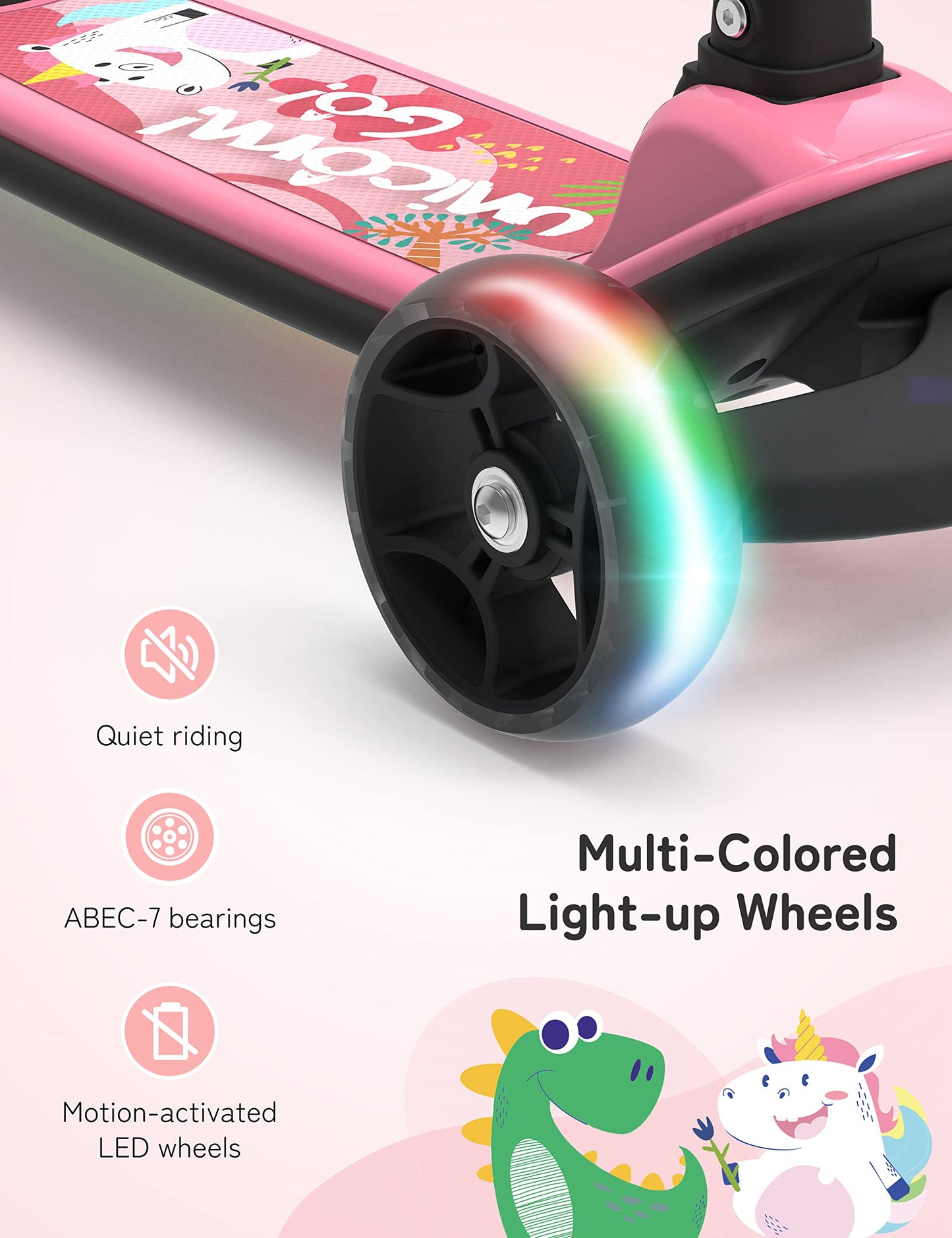 besrey 3-Wheel Toddler Scooter with Lean-to-Steer — Foldable, Anti-Slip Deck | Max 50 kg