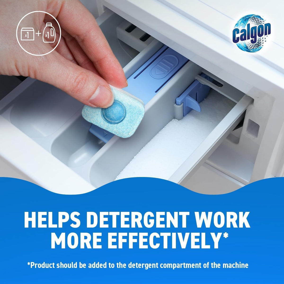 Calgon 4-in-1 Washing Machine Cleaner and Water Softener Tablets, 75 Count , Removes Limescale, Residue, Dirt, Rust & Malodours , Deep Clean , XL Pack Size
