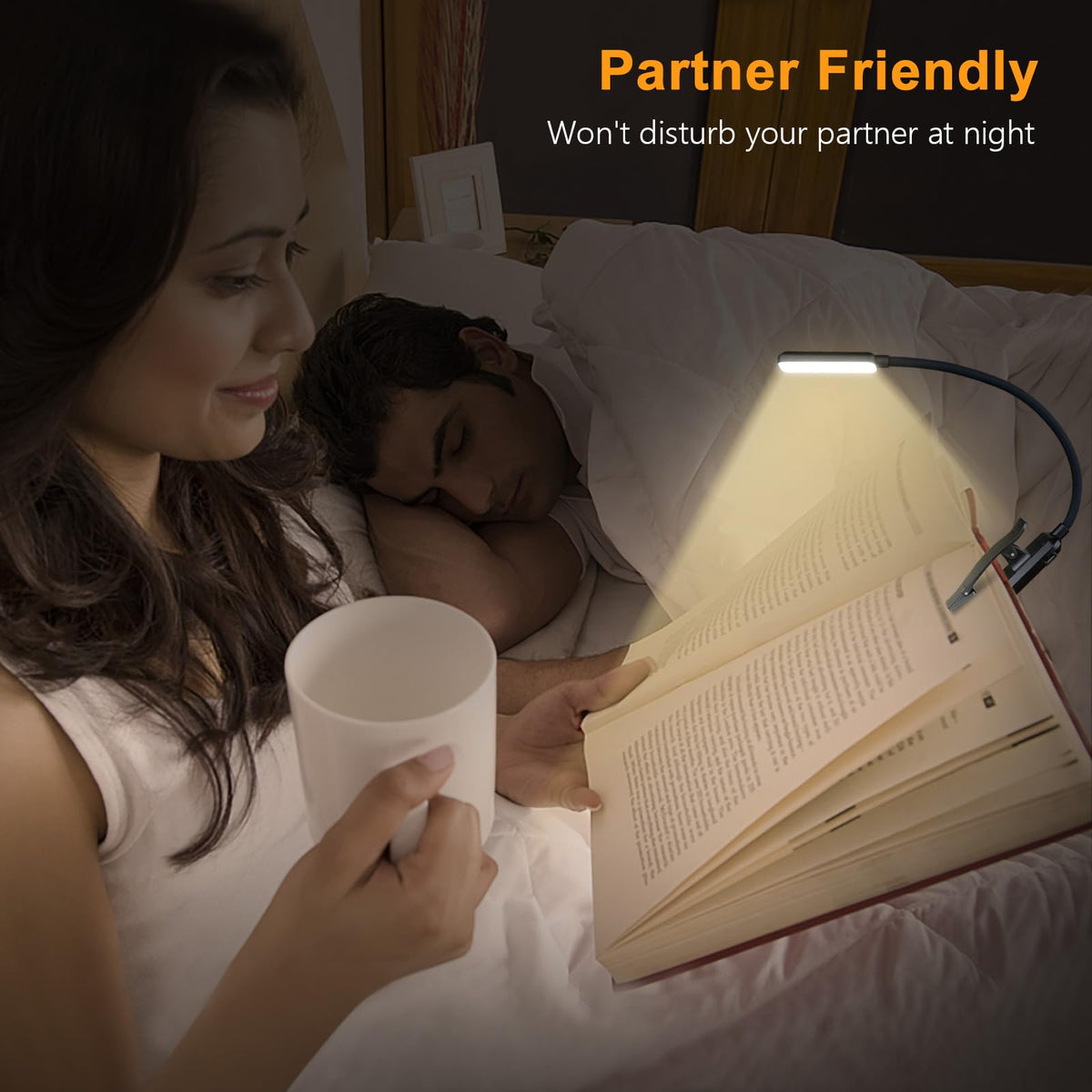 Gritin 9 LED Rechargeable Book Light for Reading in Bed-Stepless Dimming
