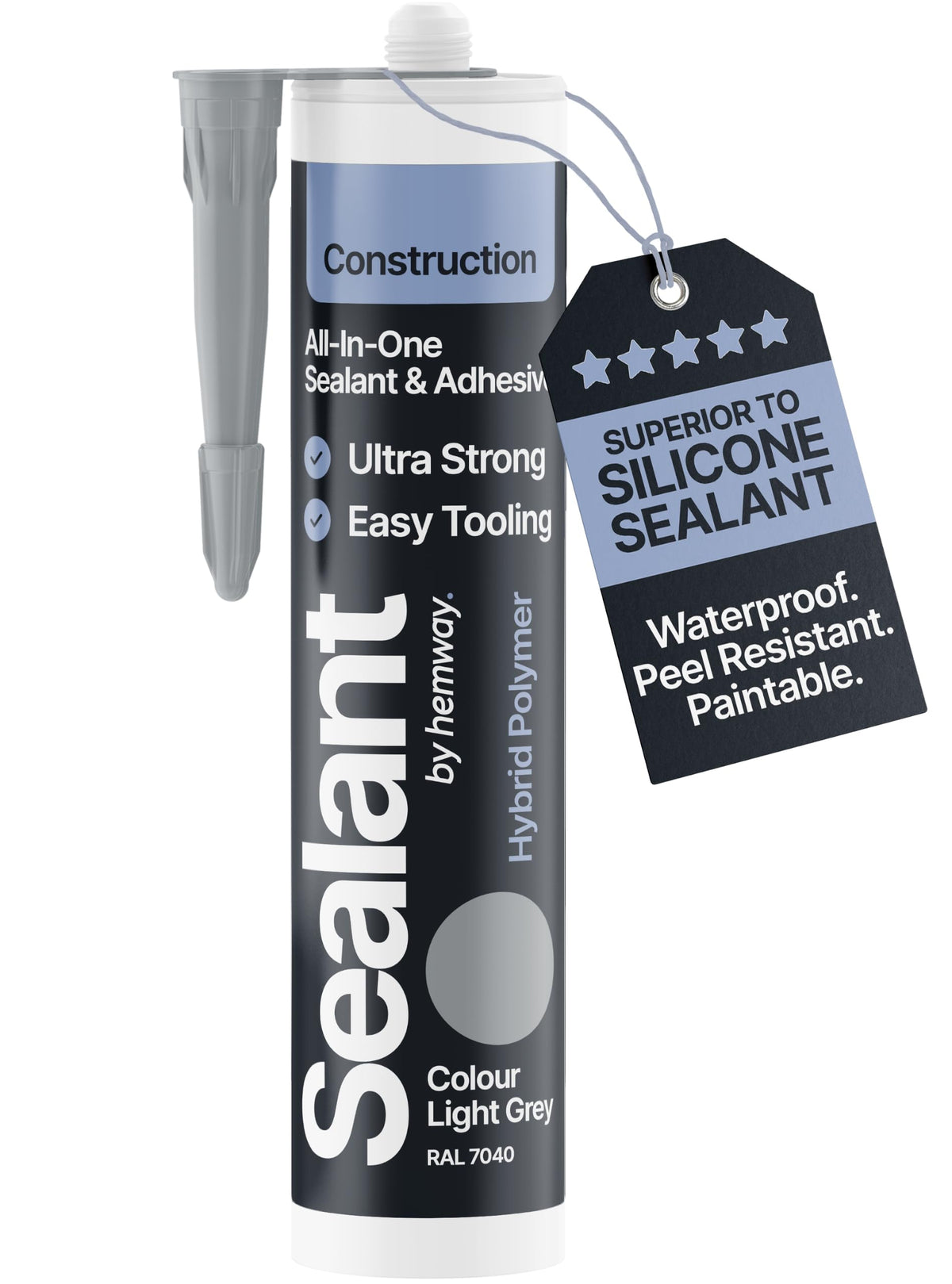 Hemway Kitchen & Bathroom Crystal Clear Sealant & Adhesive 300ml 3 Pack