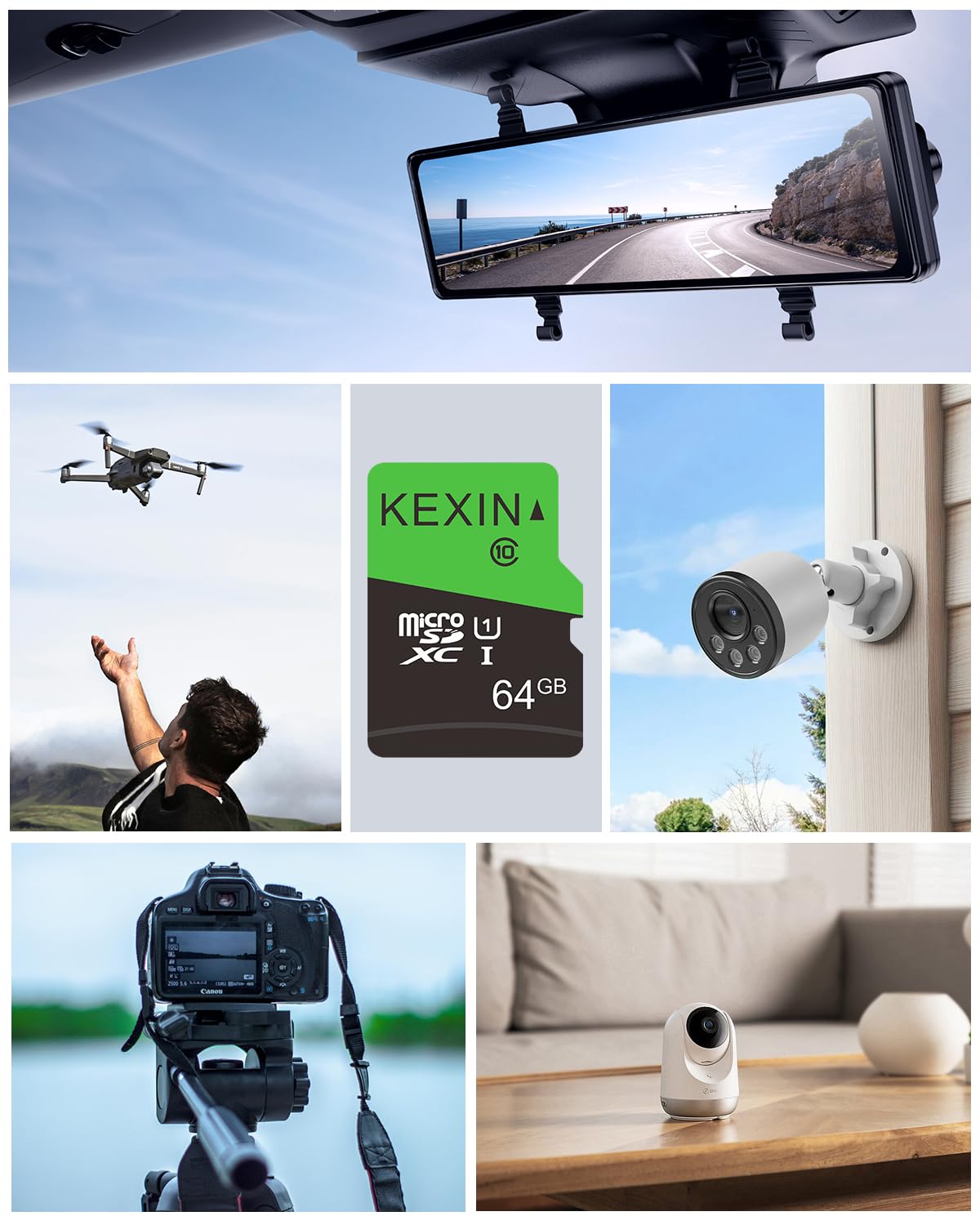 KEXIN Micro SD Card 32GB 3 Pack MicroSDHC Memory Card Class 10 High Speed Card Micro SD 32 GB UHS-I TF Card, C10, U1, SD Adapter Include