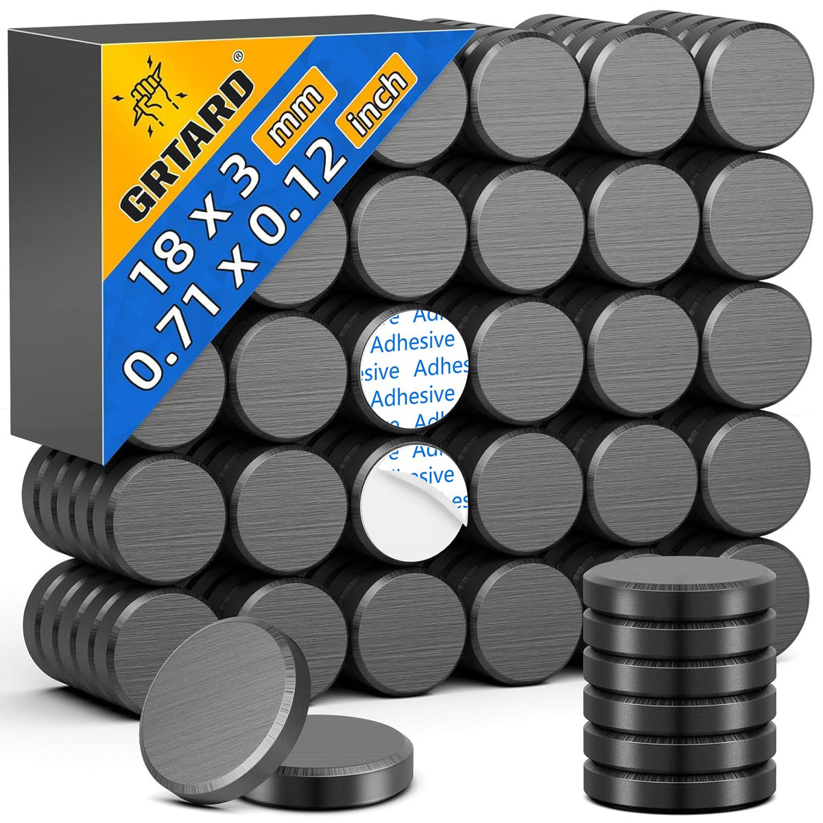 Grtard Ceramic Magnets For Crafts,45 Pack, 18 mm x 3 mm