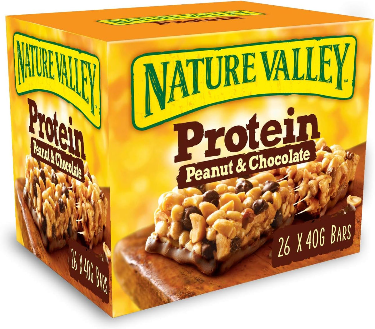Nature Valley Protein Peanut & Chocolate Gluten Free Cereal Bars 26 x 40g