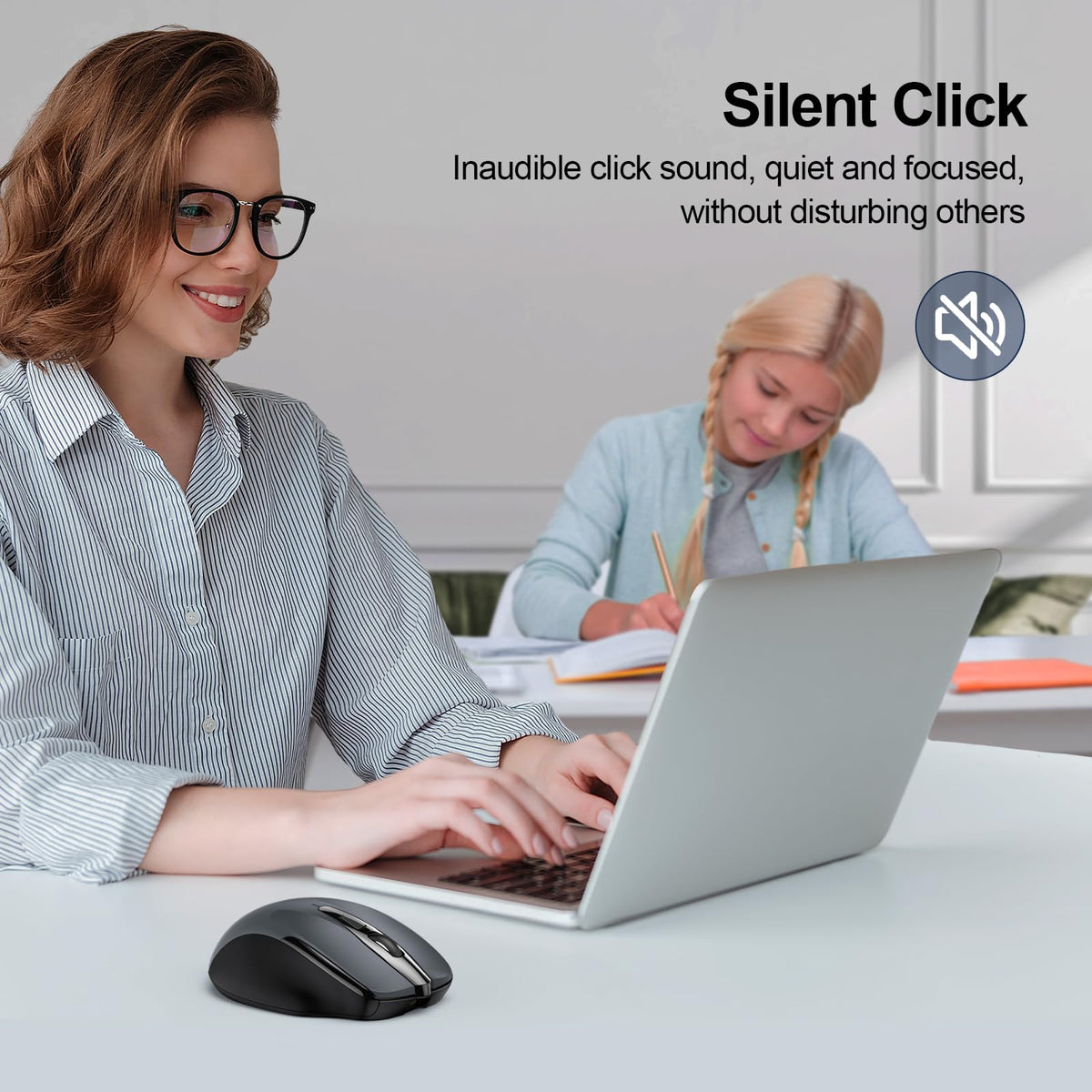 TECKNET Bluetooth Mouse, Rechargeable Bluetooth Wireless Mouse