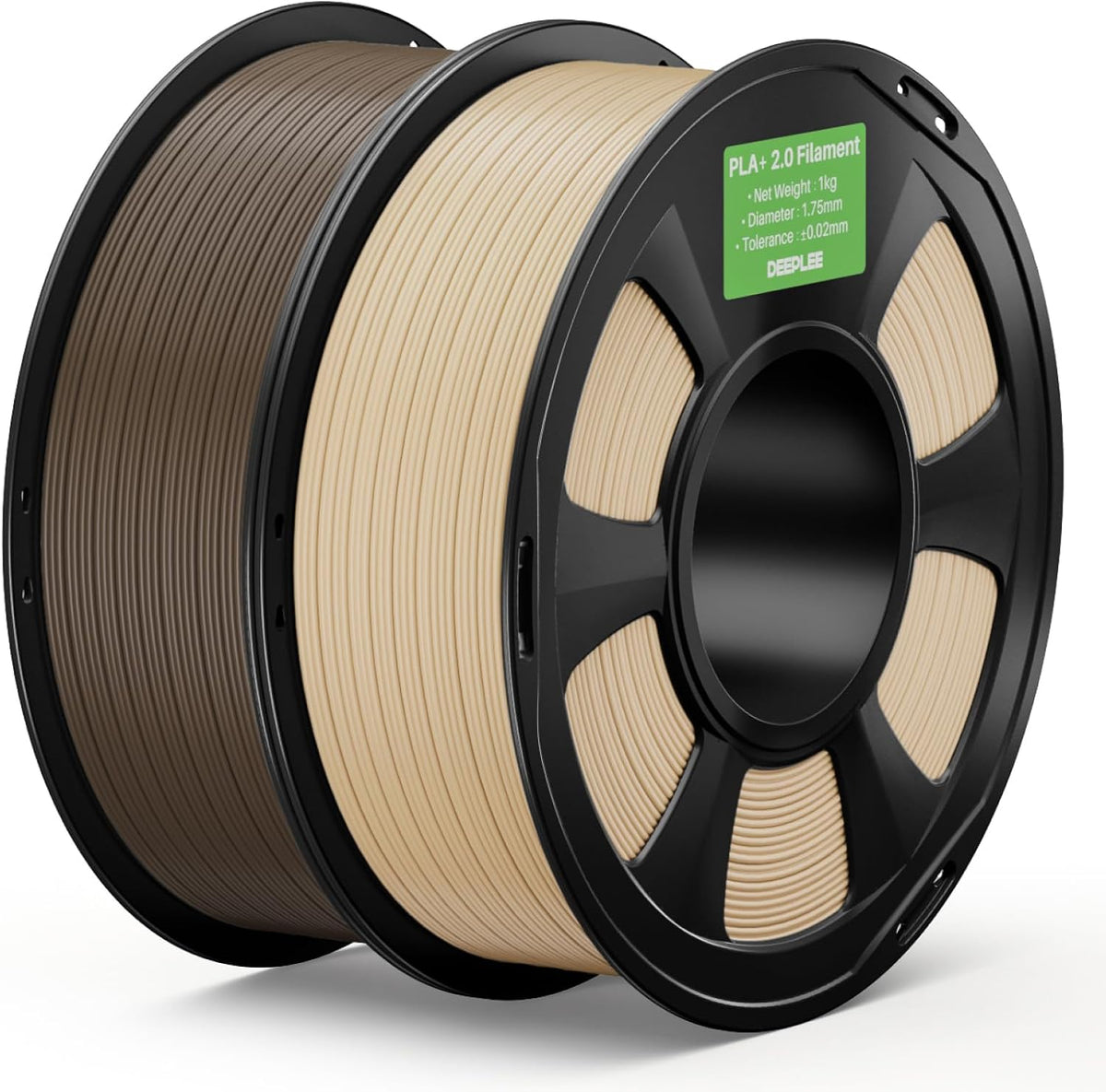 DEEPLEE PLA Plus 1.75mm Filament Beige/Brown 2KG Bundle