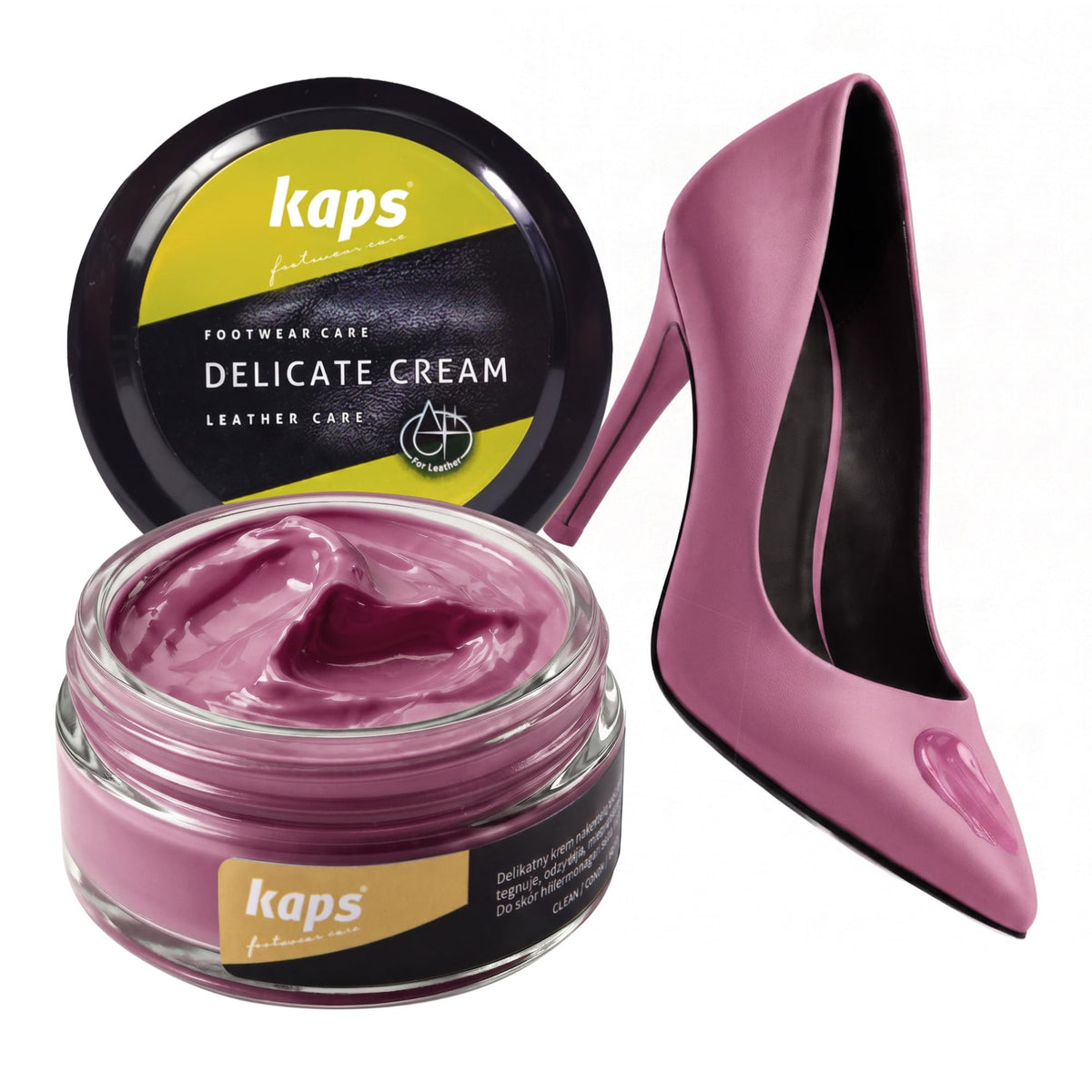 Leather Shoe Cream Polish & Conditioner, Kaps 50ml