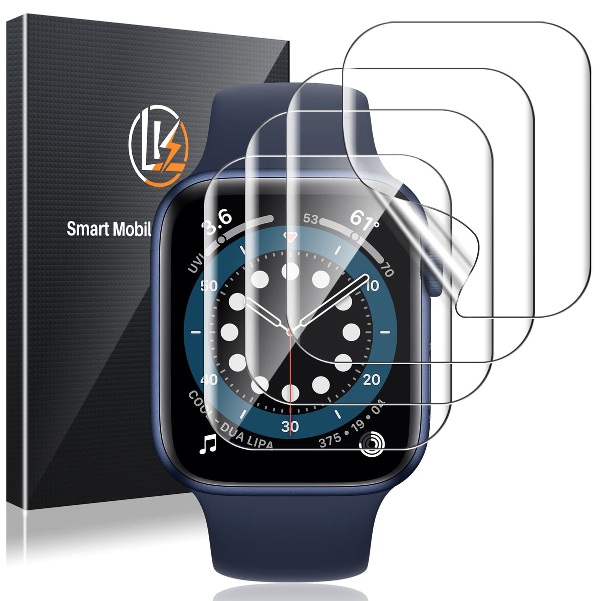 LK 6 Pack for Apple Watch Series 12/11/10 42mm Screen Protector