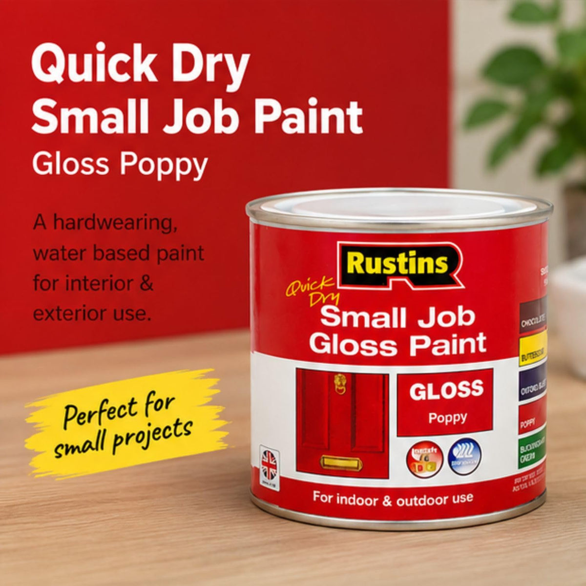 RUSTINS Small Job Satin Paint Chocolate 250ml