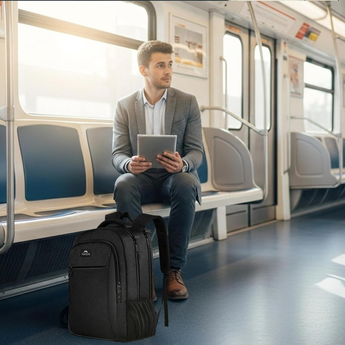 MATEIN Travel Laptop Backpack, Work Bag Laptop Bag, Rucksack for Men Work