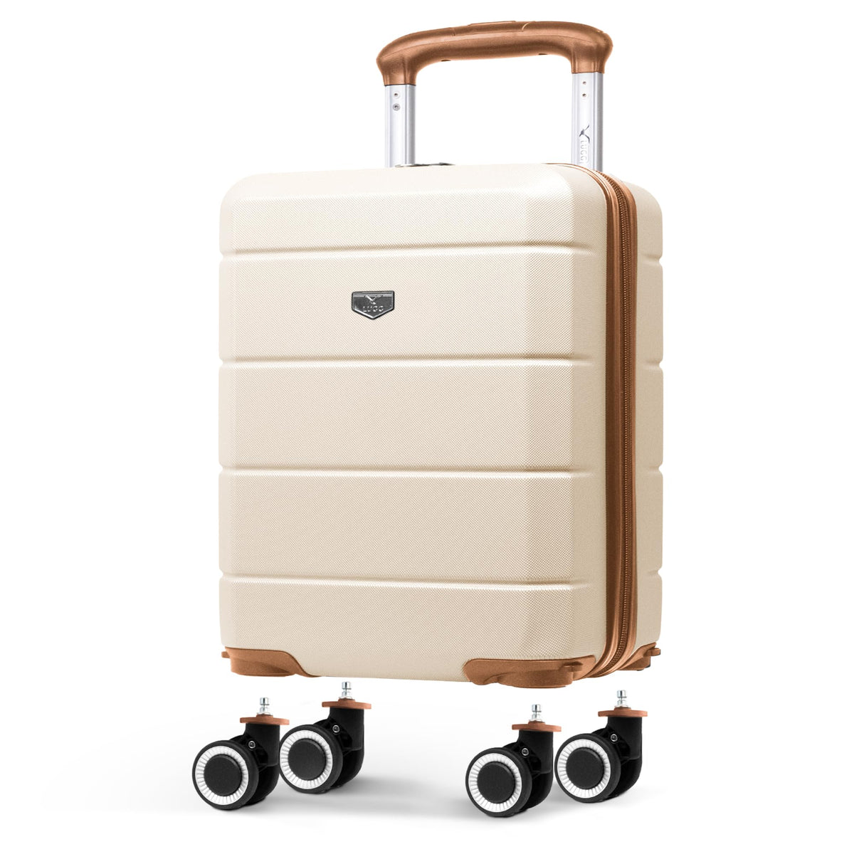 LUGG Jetset 40cm Suitcase 40x30x20cm, Ryanair Compatible Underseat Size, Hard Shell ABS, Spinner with Removable Wheels, Lightweight Travel Luggage, 1 Year Warranty