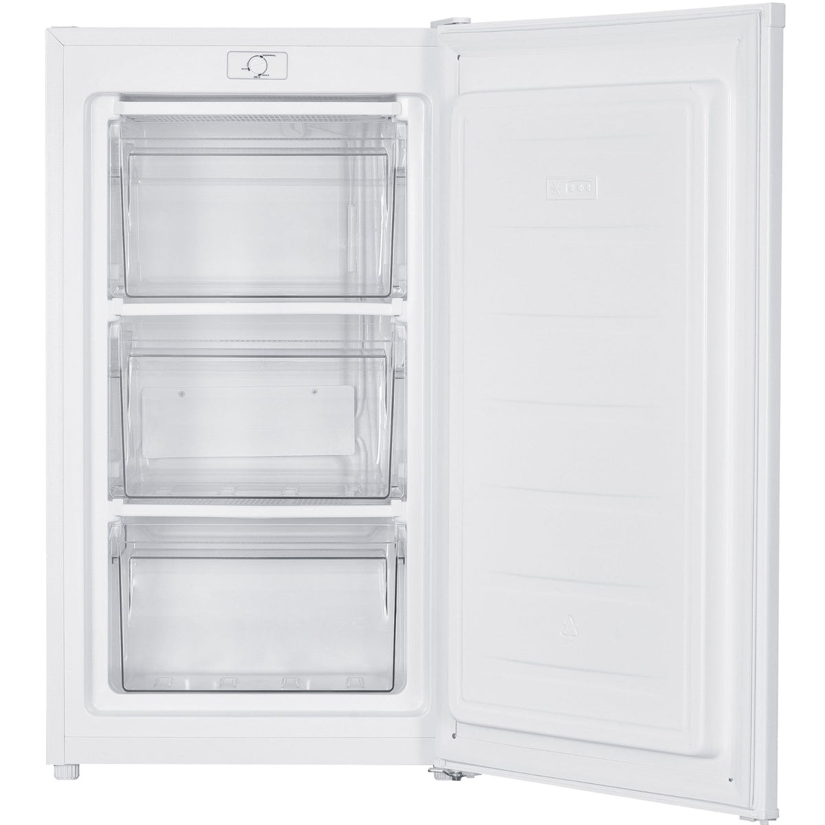 HYE Under Counter Freezer - 60L capacity, 85cm Height, 48cm Width, Black