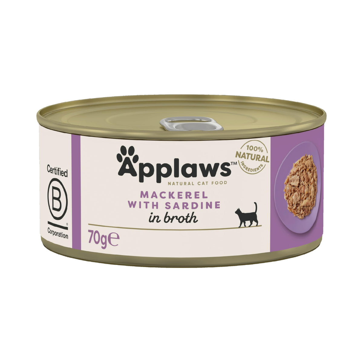 Applaws 100% Natural Wet Cat Food 24 x 70g Tuna Fillet Tins in Broth