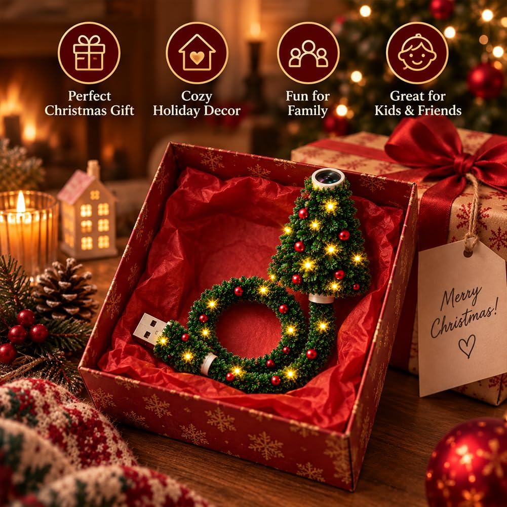Christmas Projector Light, Plug and Play HD Christmas Projector