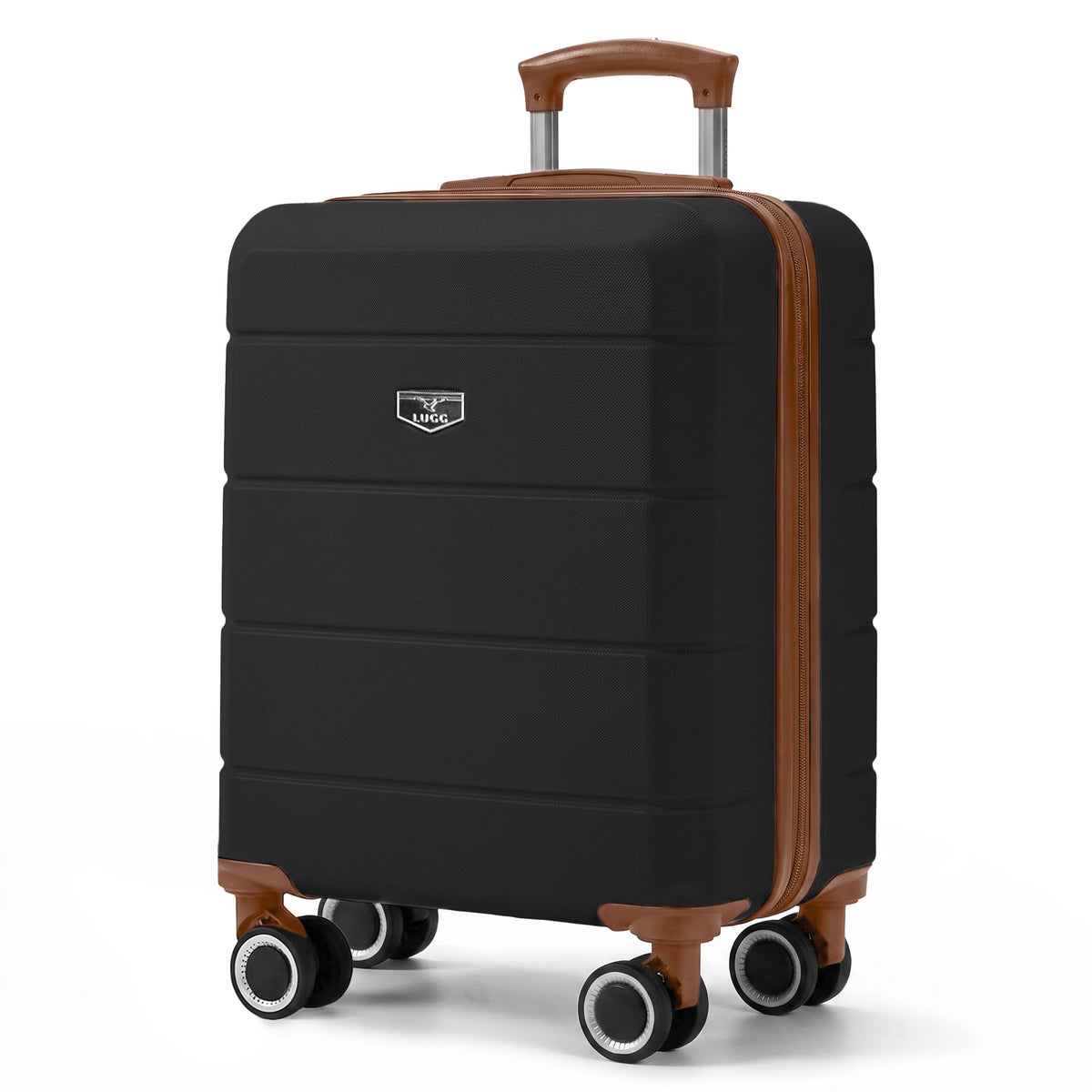 LUGG Jetset 40cm Suitcase 40x30x20cm, Ryanair Compatible Underseat Size, Hard Shell ABS, Spinner with Removable Wheels, Lightweight Travel Luggage, 1 Year Warranty