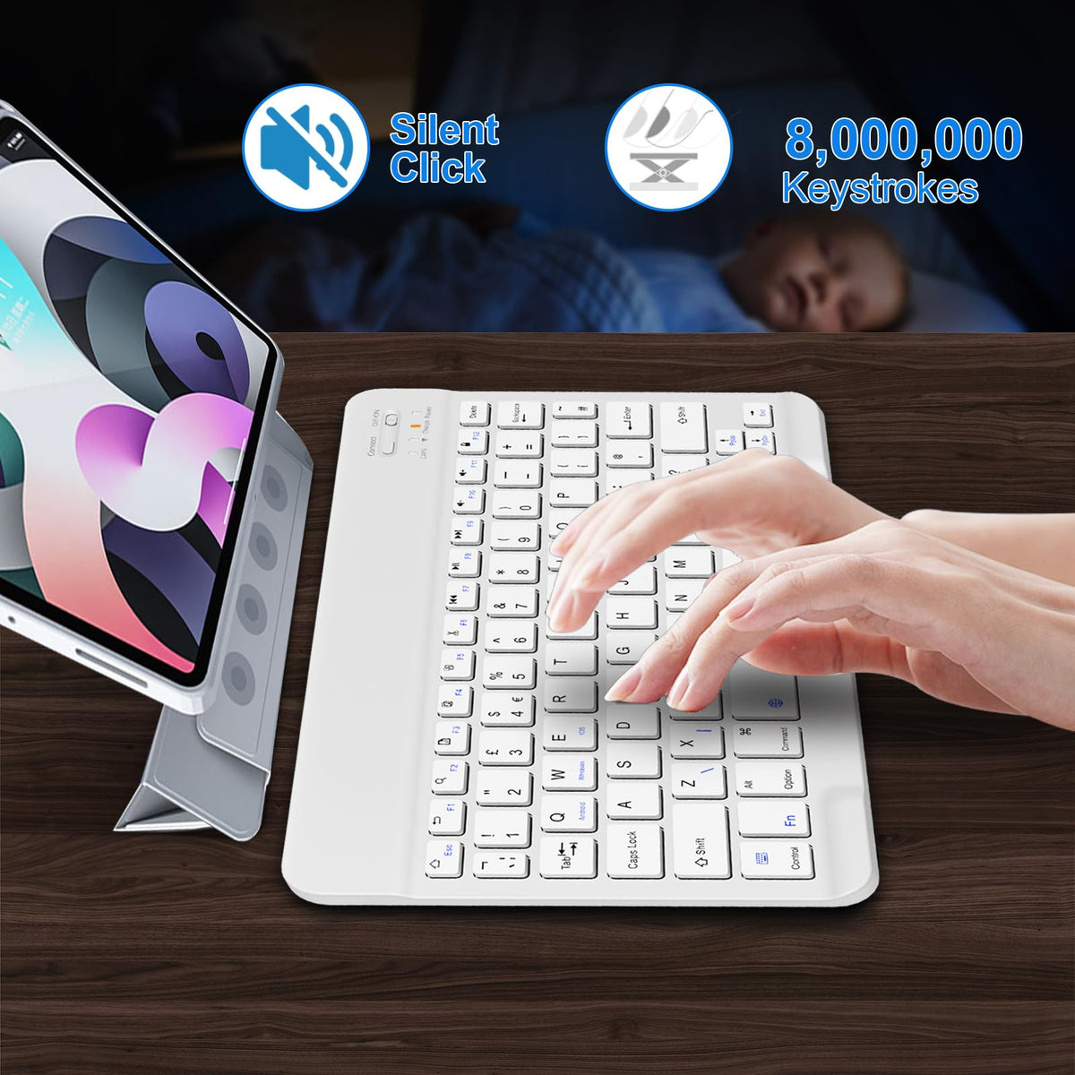 NOOX Bluetooth Keyboard for iPad, Galaxy Tablets, SmartPhones
