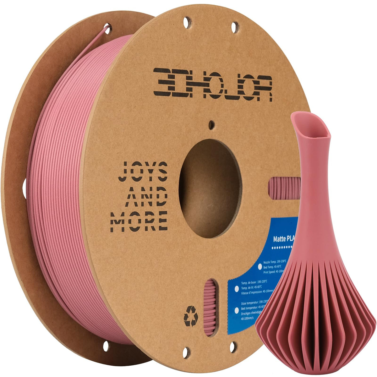 3DHoJor PLA+ PLA Plus Filament 1.75mm 1kg(2.2lbs) for 3D Printers,Yellow