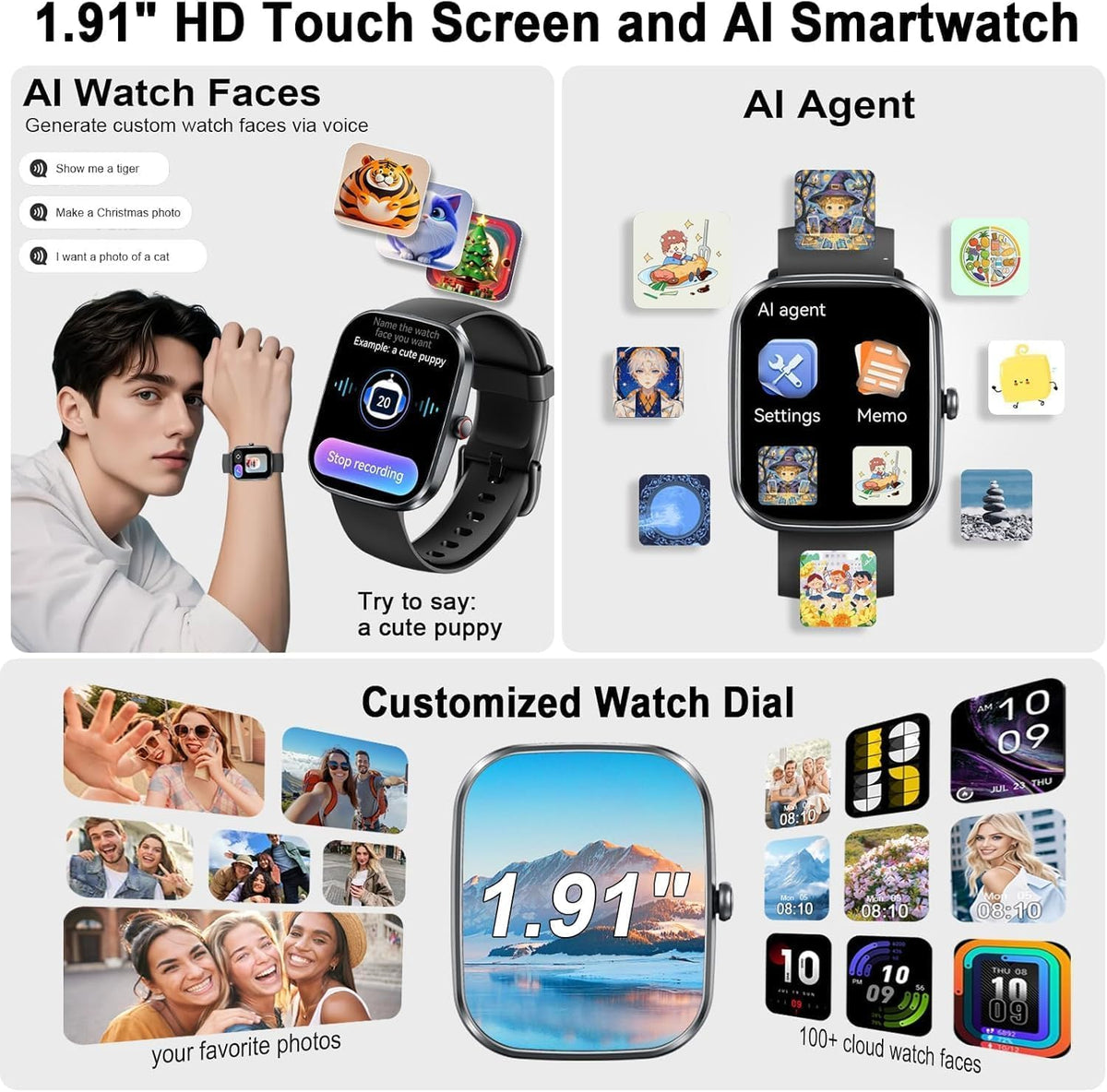 Motast Smart Watch, Fitness Tracker 1.69'' HD for Men Women, Step Counter