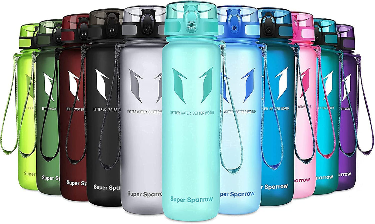Sparrow Water Bottle 500ml/750ml/1L BPA-Free Tritan Drinks Bottle One-Click