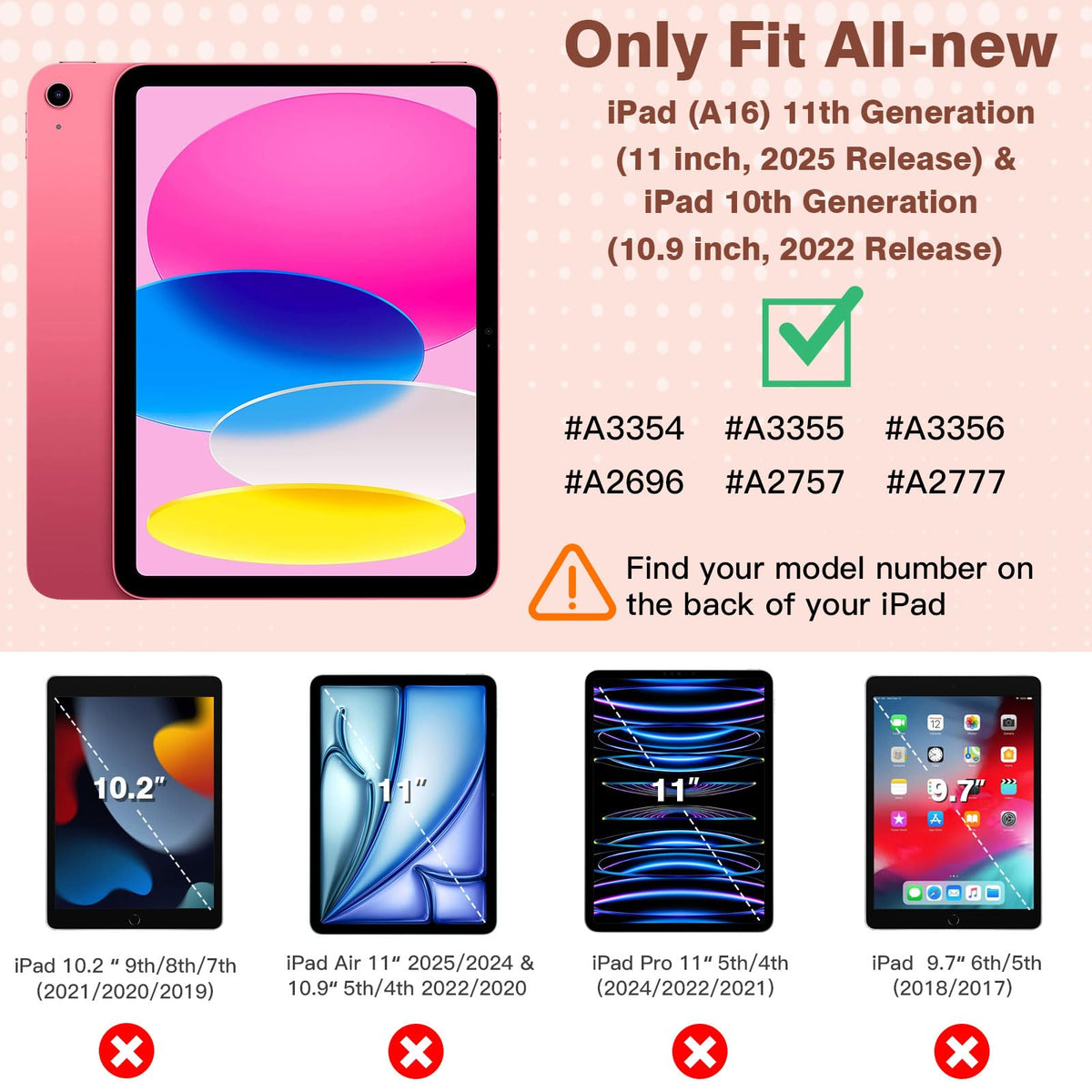 TiMOVO Case for iPad A16 11th Gen 11"/10th Gen 10.9", Abyss Blue