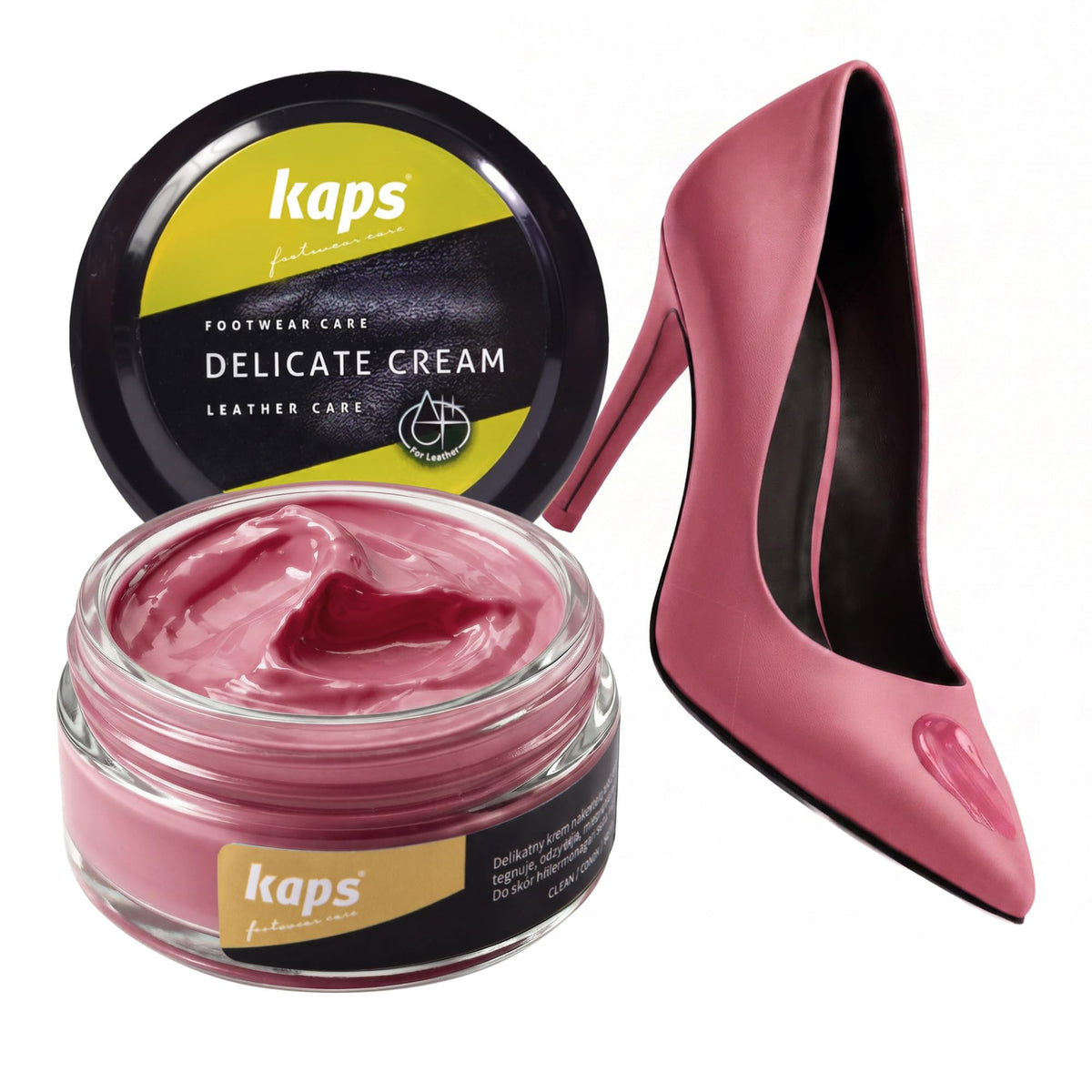 Leather Shoe Cream Polish & Conditioner, Kaps 50ml