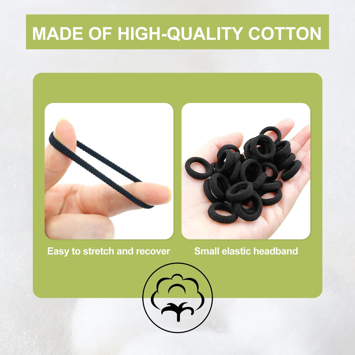 Hanyousheng 200 Pcs Baby Hair Bands, Multicolor Toddler Hair Bobbles, Baby Hair Bobbles, Toddler Hair Bands, Seamless Elastic HairBands, BabyHair Ties, for BabyGirls Kids Toddlers