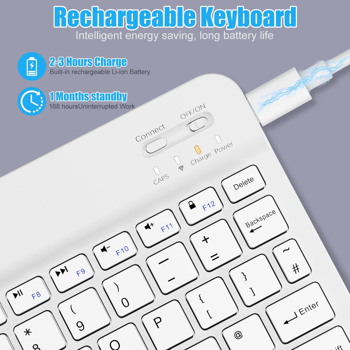 NOOX Bluetooth Keyboard for iPad, Galaxy Tablets, SmartPhones