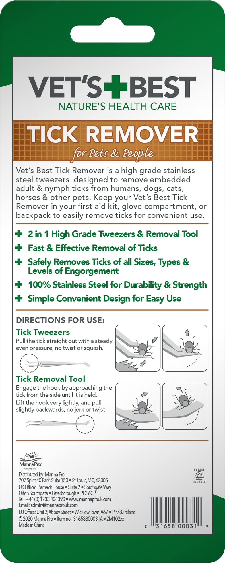 Vet's Best Flea Tick and Mite Flea Spray for Dogs Plant Based 500ml