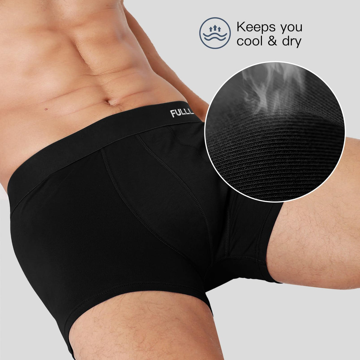 Fullluwaa Mens Boxers Cotton 10 Pack, No Scratch, Breathablee and Soft