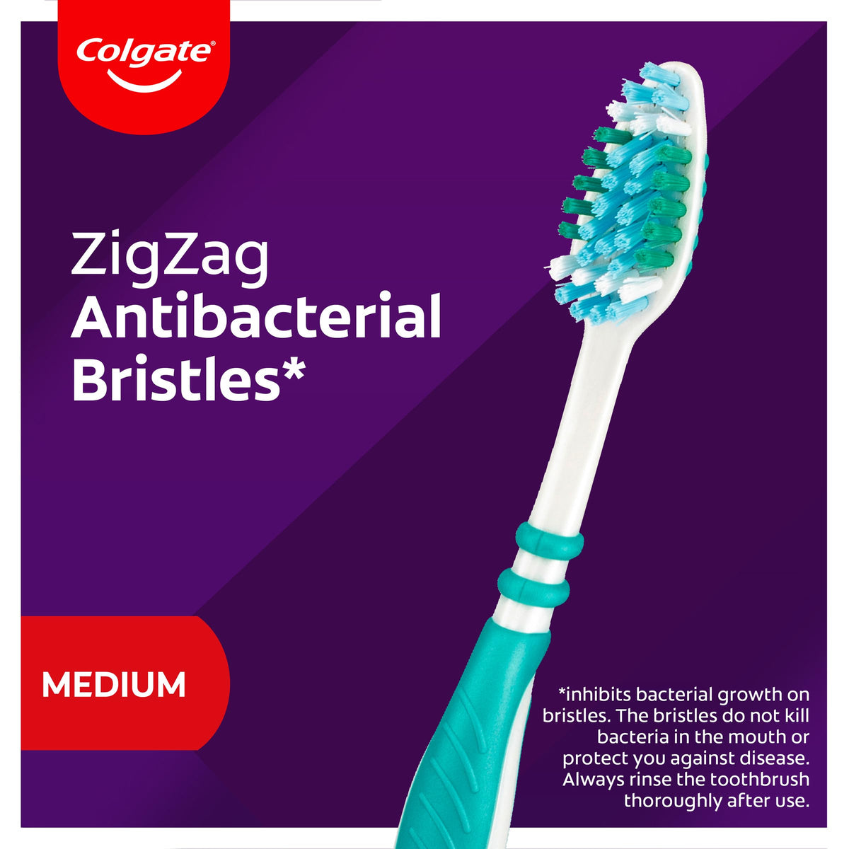 Colgate Zigzag Medium Bristles Manual Toothbrush (3-Pack)