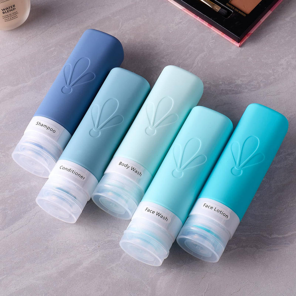 INSFIT Travel Bottles for Toiletries, 17 Pack Leakproof Travel Size Toiletries, Airplane Travel Essentials, Holiday Essentials for Women and Men with Labels/Clear Bag