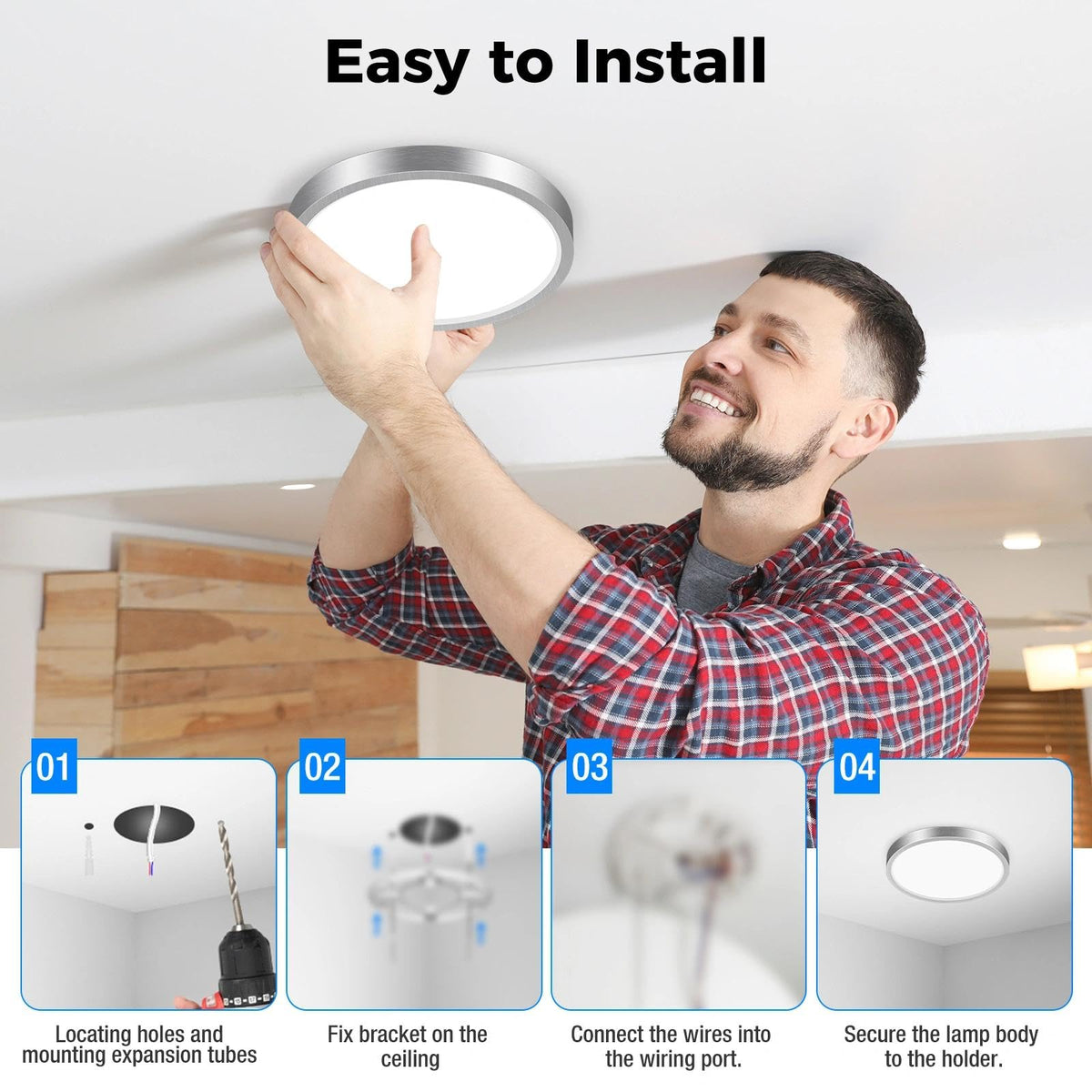 Peasur Bathroom Light, 3000K/3500K/4000K/5000K/6500K 5 Color Temperature