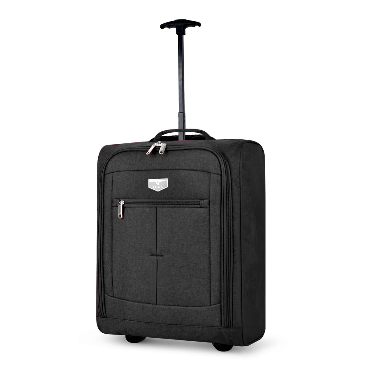 LUGG Lightweight Cabin Luggage, 600D Polyester, Solid Wheels, 45x36x20cm