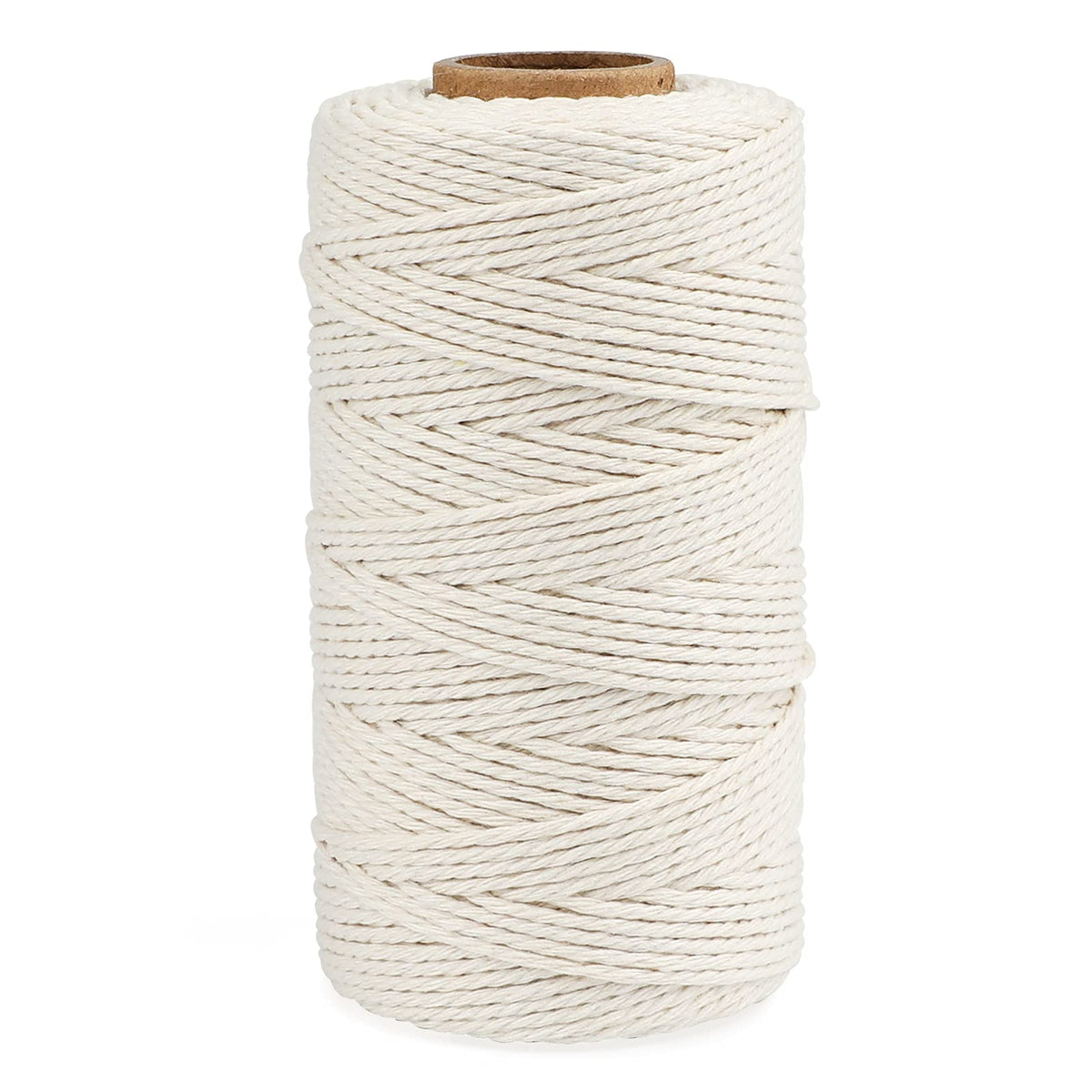 jijAcraft 4MM White Macrame Cord: 100M Cotton String Twine for Crafts