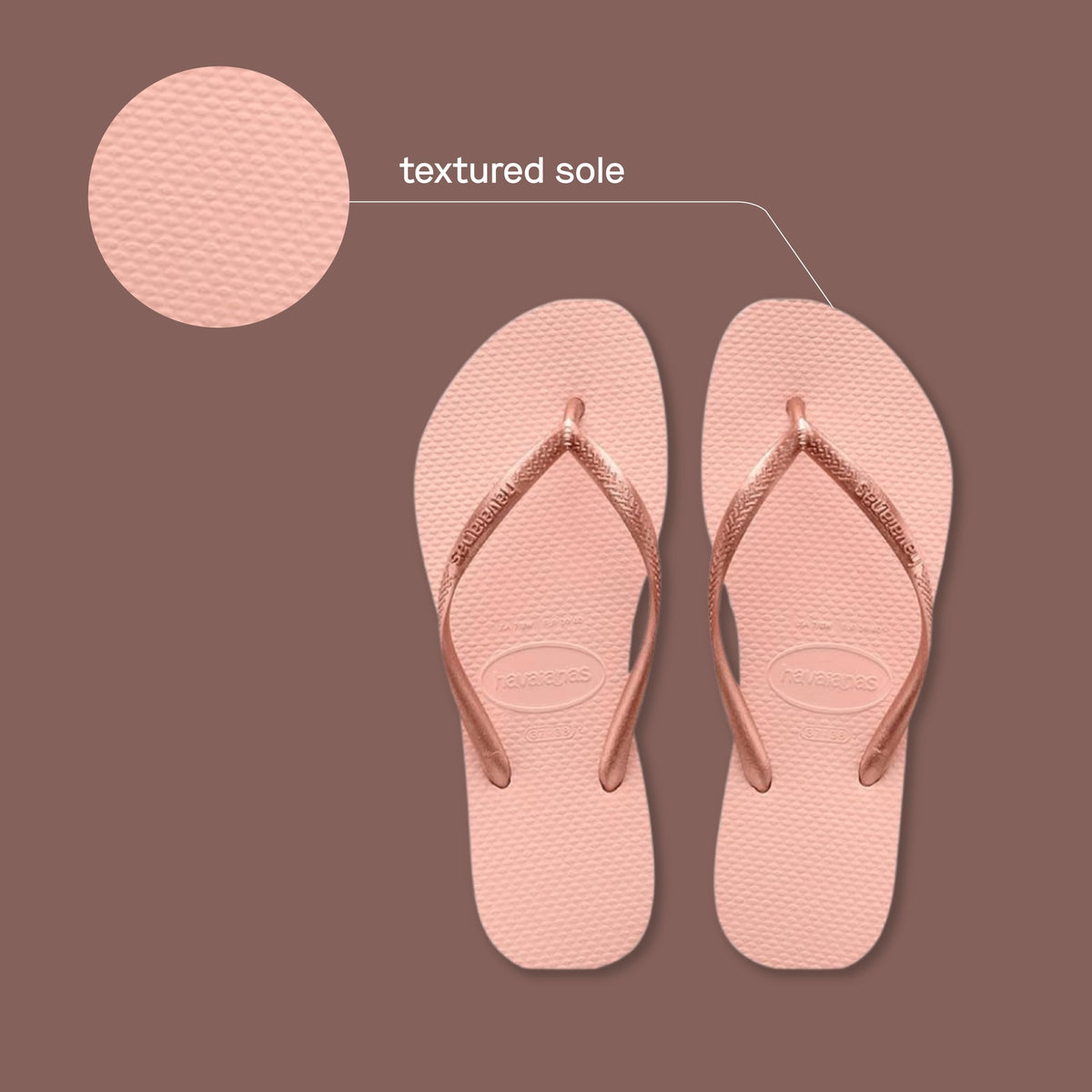 Havaianas - Slim, Stylische, Robuste und Vielseitige Badelatschen für Frauen mit Texturierten Sohlen für Grip und Halt