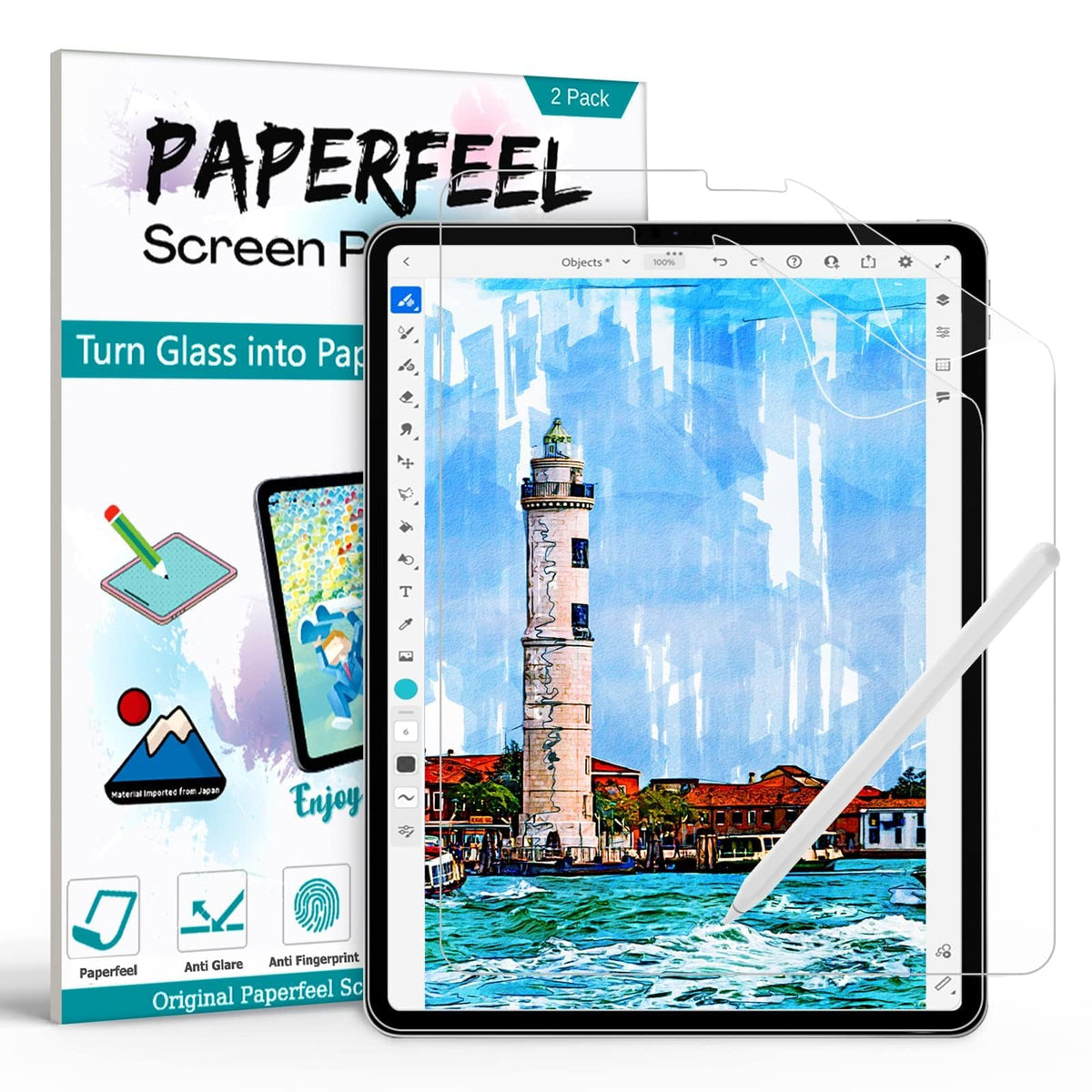 PAPERFEEL 2 Pack Screen Protector for iPad Air 13 Inch M4 M3 M2 2026-2024