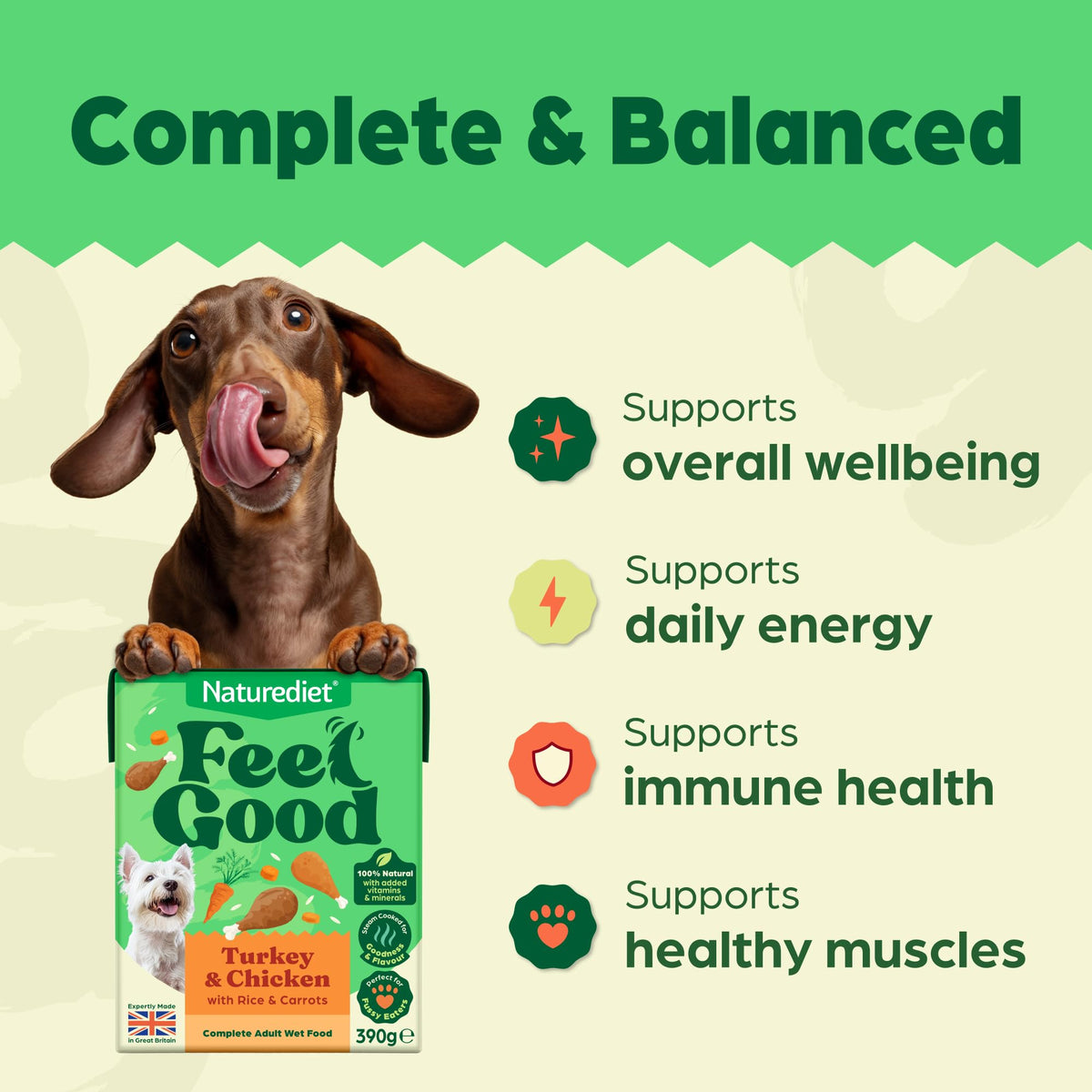 Naturediet Feel Good Wet Dog Food Selection Pack, 390g x 16 Cartons