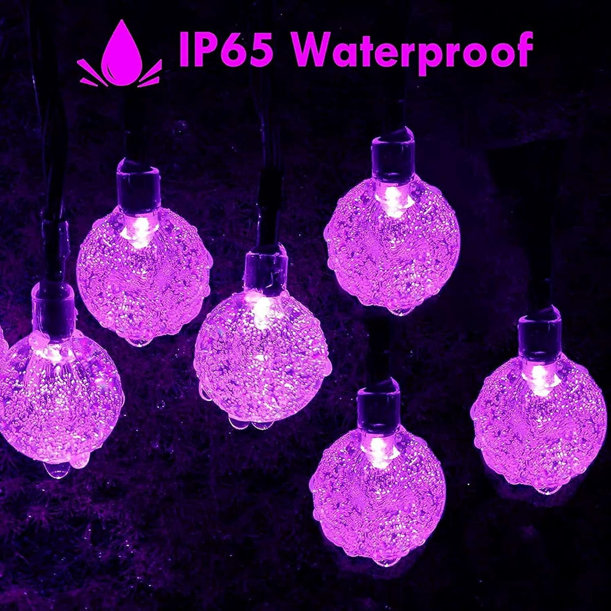 Lezonic Solar String Lights Outdoor, 50LED 7M/23Ft Solar Fairy Lights