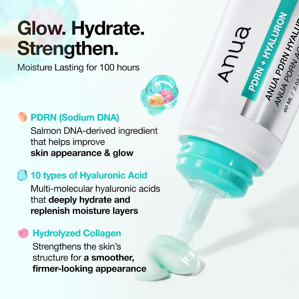 Anua PDRN Hyaluronic Acid 100 Moisturizing Cream, 60ml