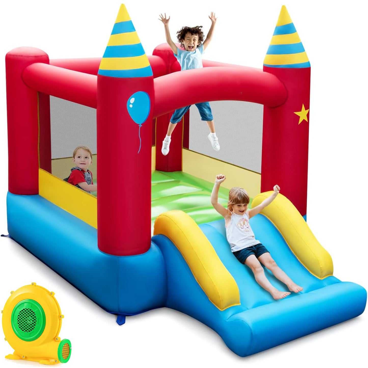 Maxmass Kids Inflatable Bouncy Castle with Slide — 260x205x190cm | Ages 3-10