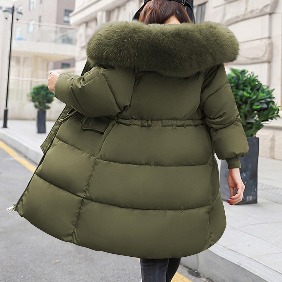 Women's Winter Puffer Jacket Warm Padded Coat for UK Daily Wear