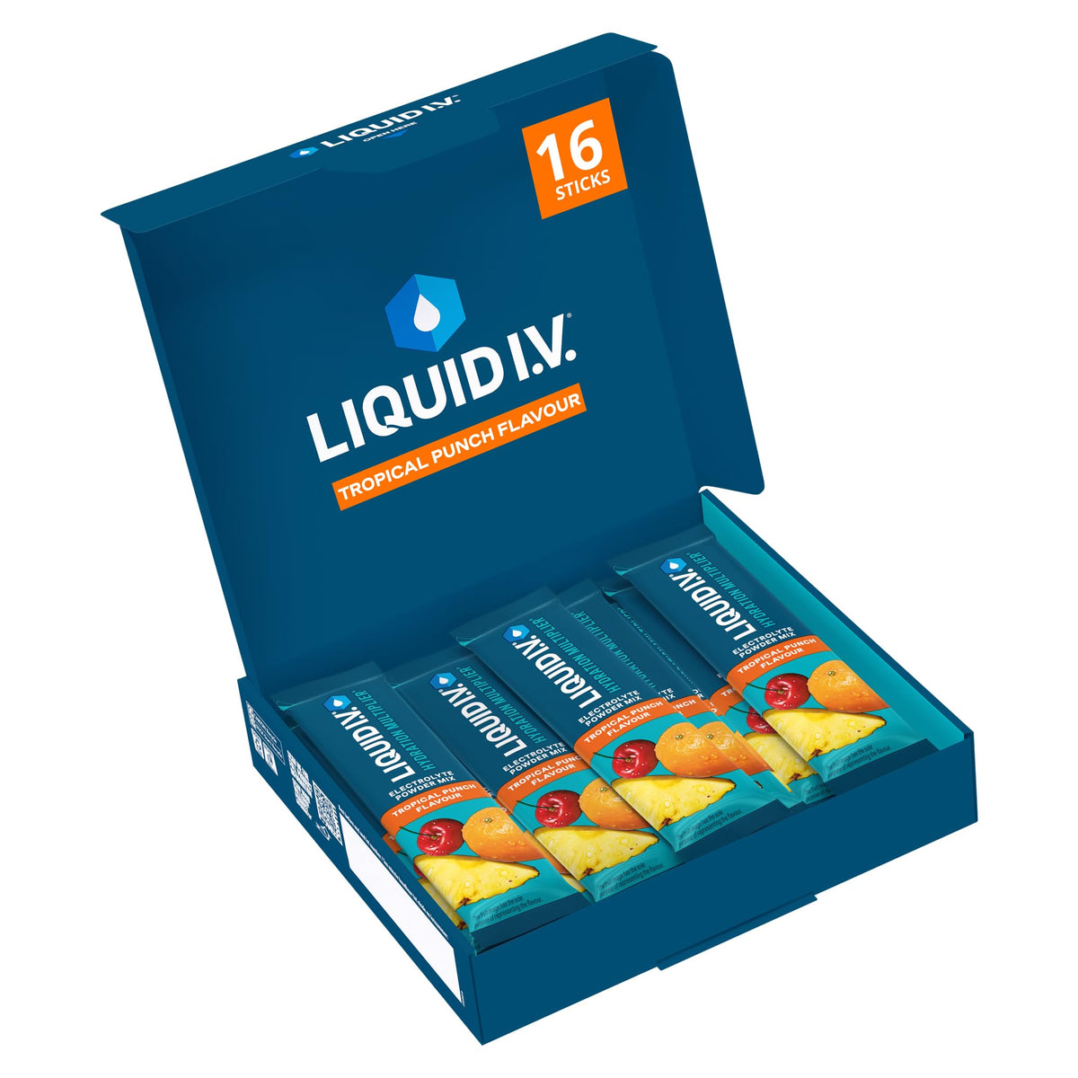 Liquid I.V. Hydration Multiplier Electrolyte Mix, Passion Fruit, 16 Sticks