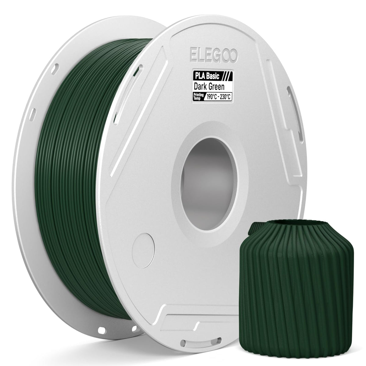 ELEGOO PLA Basic Refill 3D Printer Filament 1.75mm Red 1KG, Easy Storage