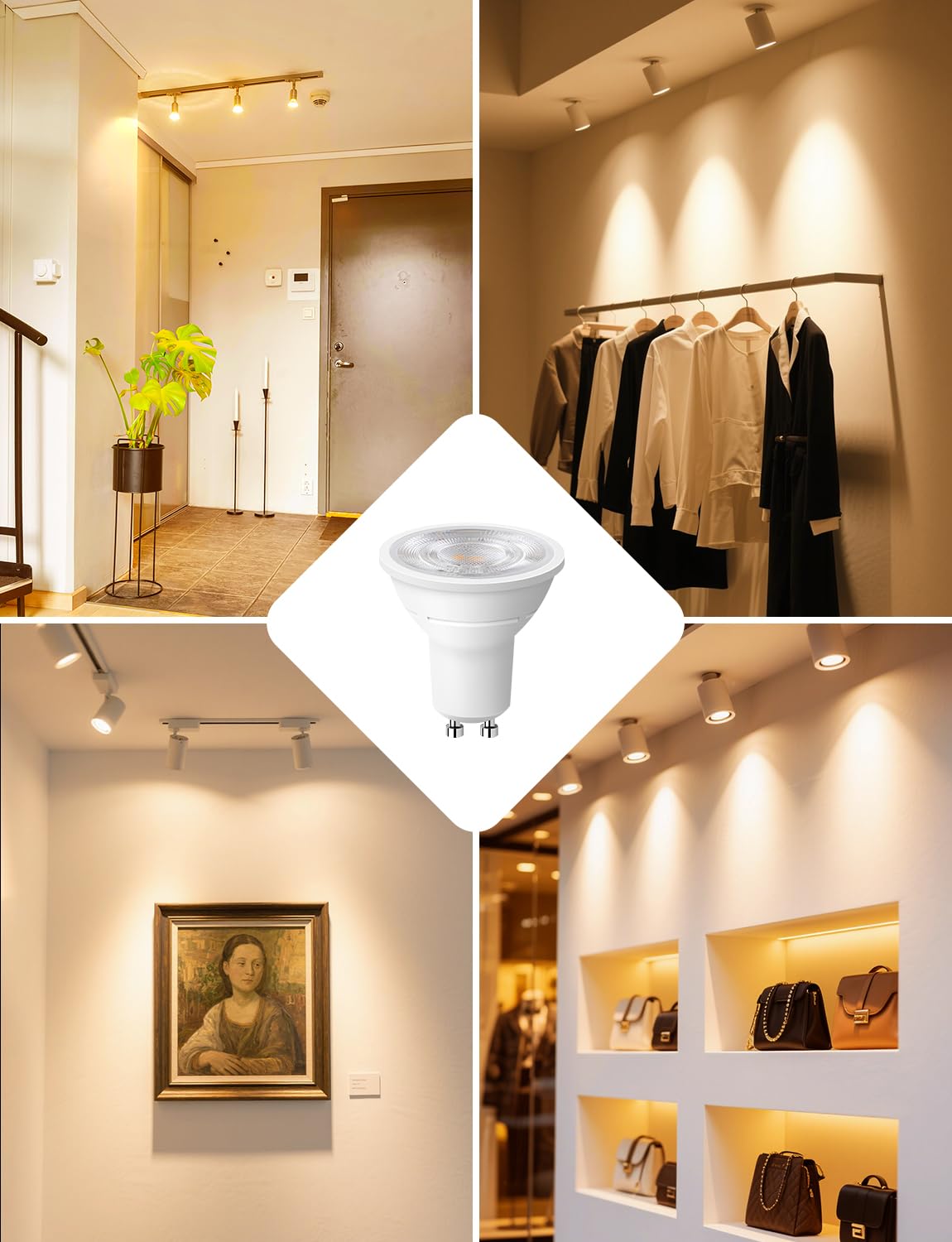 Lepro GU10 LED Bulbs Warm White, Energy Class A, 2W=50W, 50000H Long Life